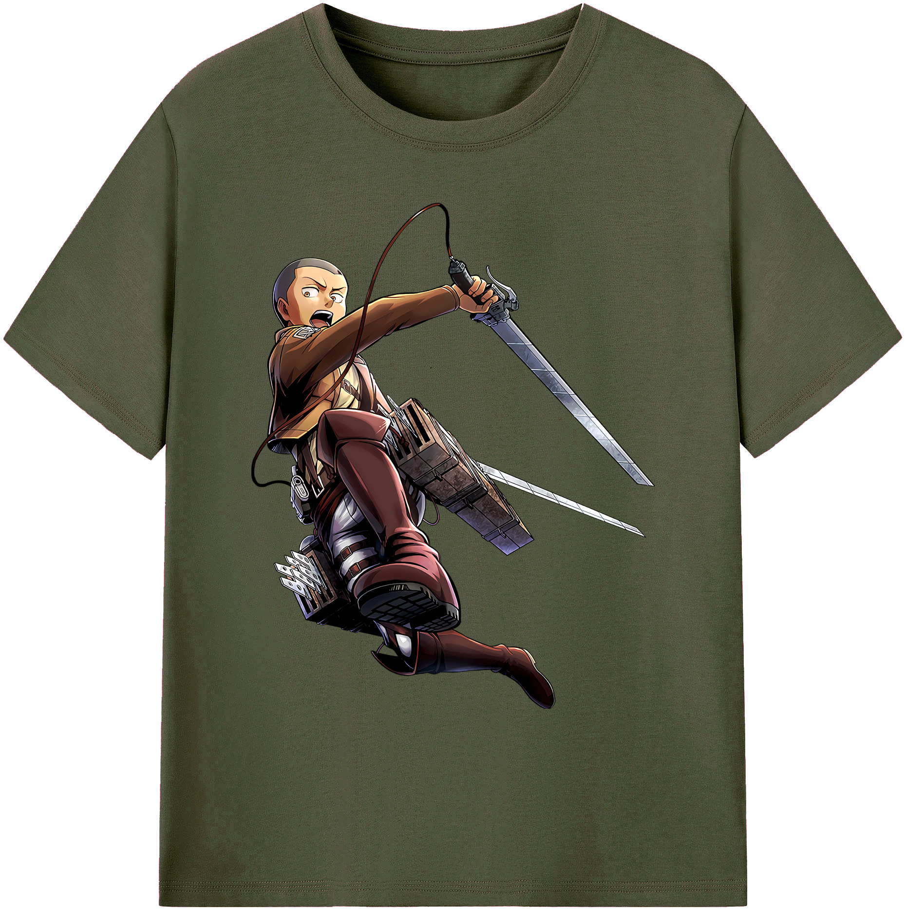 （画像用） 進撃の巨人 コニー·スプリンガー Attack on Titan Connie Springer 綿100％ メンズ半袖Tシャツ｜肌触りやわらか＆通気性